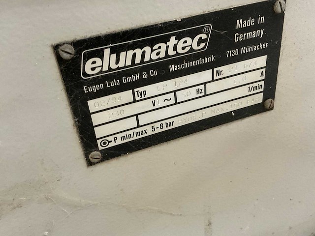 Elumatec ep124 hoekenpers - afbeelding 5 van  5