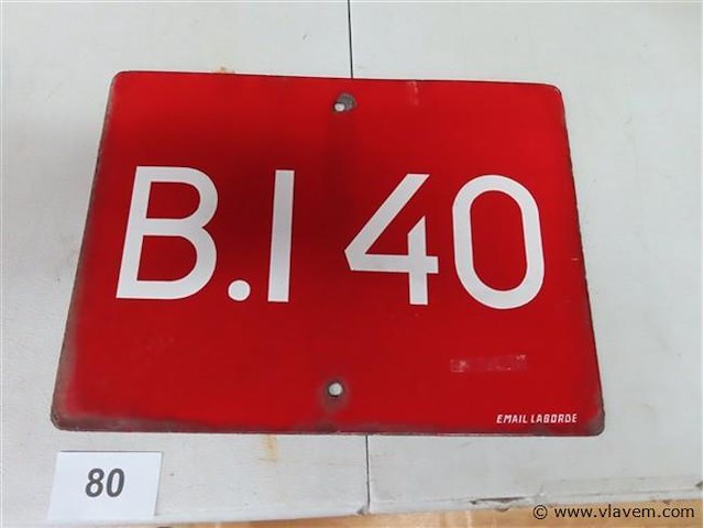 Emaille bord b.i 40 30x40cm - afbeelding 1 van  3