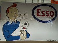 Emaille bord esso & kuifje ( tintin) - afbeelding 1 van  2