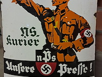 Emaille bord gebogen hitler h 590 mm b 450 mm - afbeelding 4 van  4