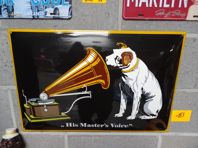 Emaille bord his master's voice - afbeelding 1 van  1
