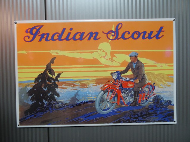 Emaille bord indian scout - afbeelding 1 van  1