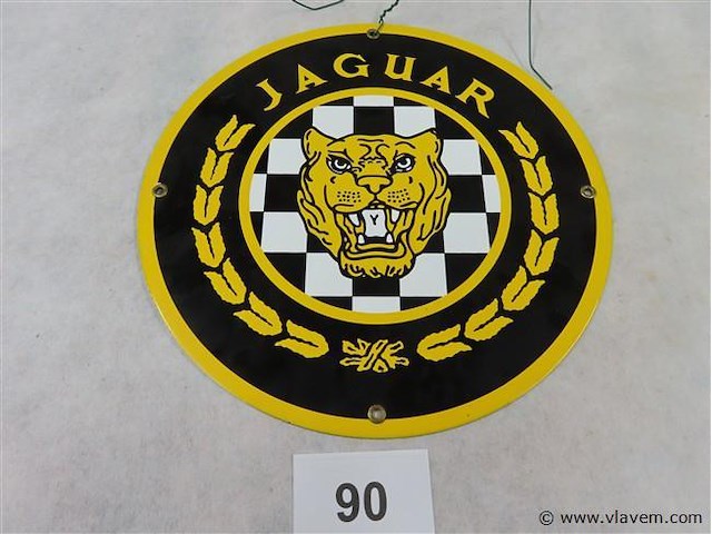 Emaille bord jaguar - afbeelding 1 van  3