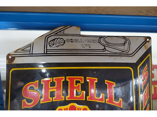Emaille bord shell motor oil - afbeelding 2 van  4