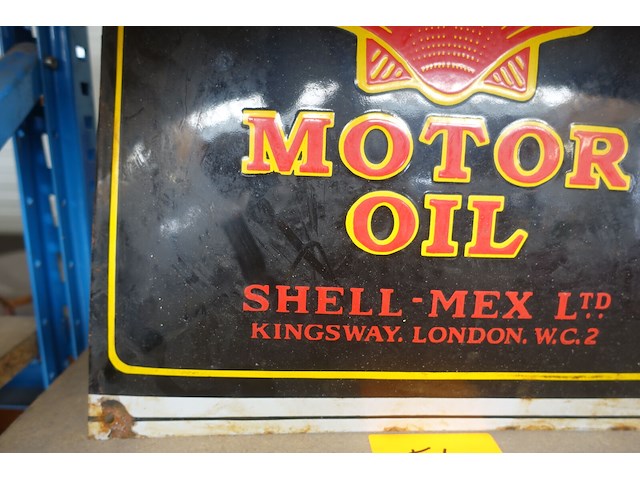 Emaille bord shell motor oil - afbeelding 3 van  4