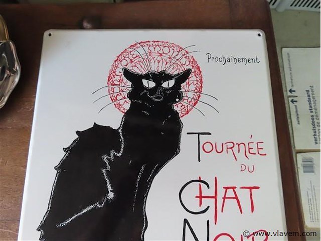 Emaille bord "tournée du chat noir" - afbeelding 2 van  4
