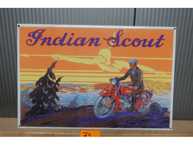 Emaille indian scout - afbeelding 1 van  1