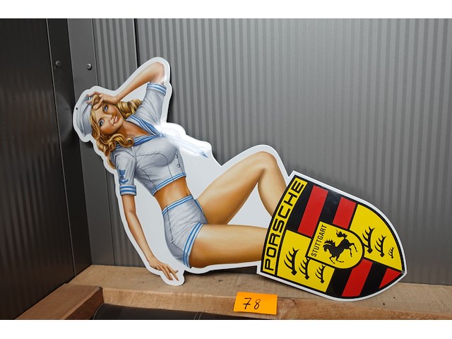 Emaille porsche - afbeelding 1 van  1