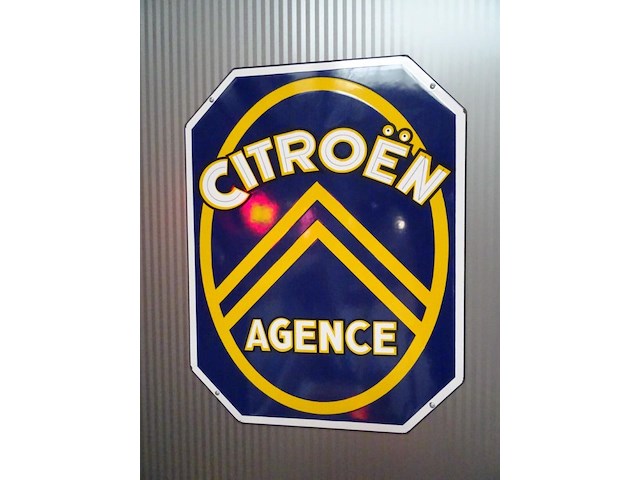 Emaille reclamebord citroën agence - afbeelding 1 van  1