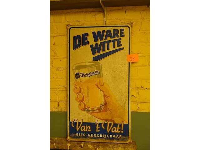 Emaille reclamebord hoegaarden - afbeelding 1 van  1