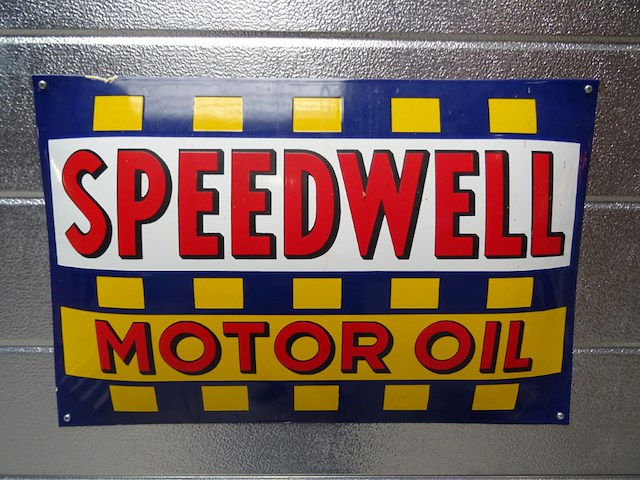 Emaille reclamebord speedwell motor oil - afbeelding 1 van  1