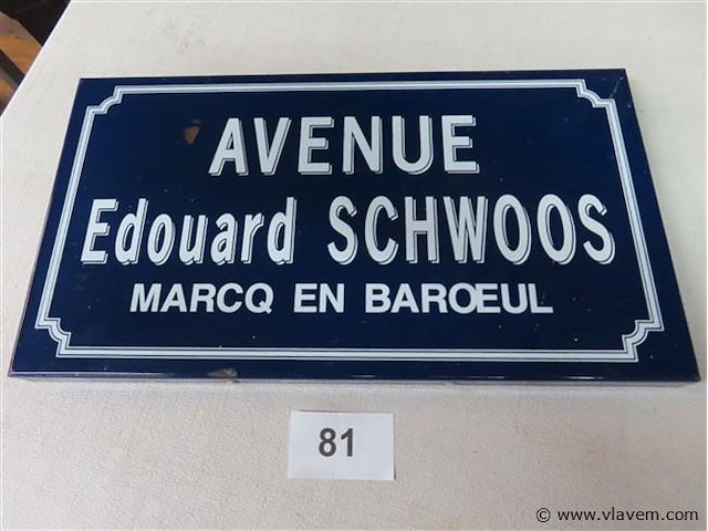 Emaille straatnaambord 45,5x25x3cm - afbeelding 1 van  3