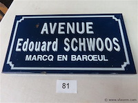 Emaille straatnaambord 45,5x25x3cm - afbeelding 1 van  3