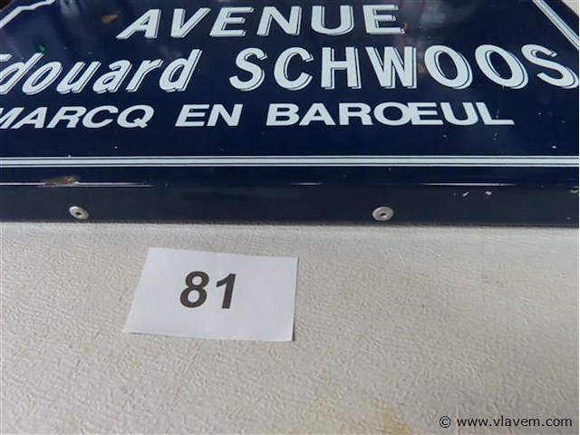 Emaille straatnaambord 45,5x25x3cm - afbeelding 2 van  3