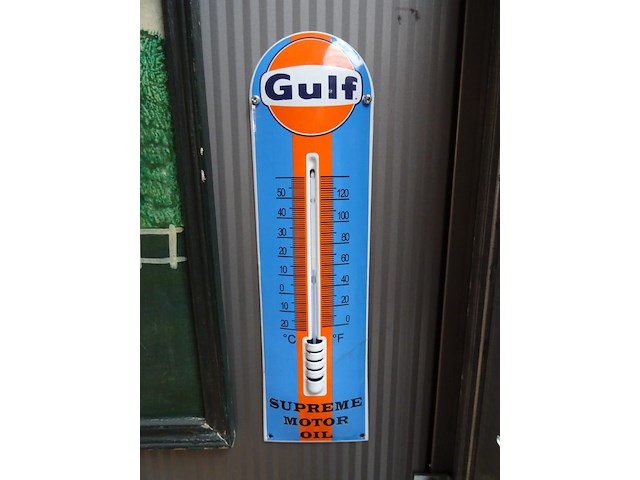 Emaille thermometer gulf - afbeelding 1 van  1