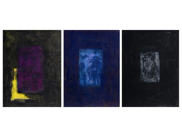 Emanuel seitz (1973), series of 3 untitled works, 2011, acrylic on paper (+) 40 x 30 cm. (15 3/4 x 11.81 in.), frame: 48 x 38 cm. (18.89 x 14.96 in.) - afbeelding 1 van  6