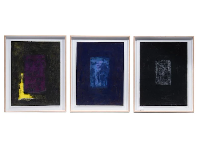 Emanuel seitz (1973), series of 3 untitled works, 2011, acrylic on paper (+) 40 x 30 cm. (15 3/4 x 11.81 in.), frame: 48 x 38 cm. (18.89 x 14.96 in.) - afbeelding 2 van  6