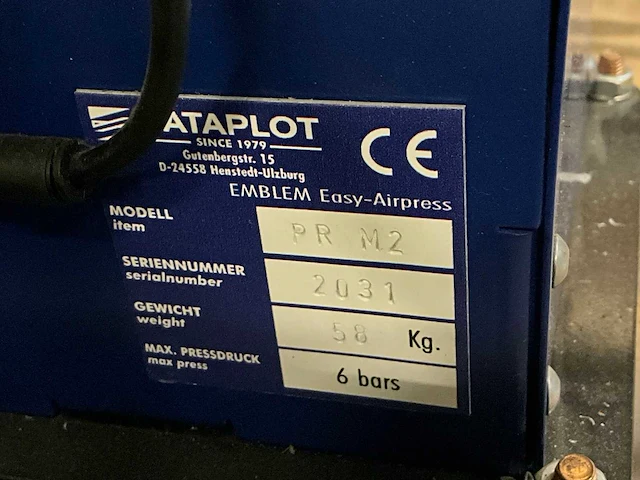 Emblem easy airpress pr m2 pneumatische zeilringpers - afbeelding 2 van  10