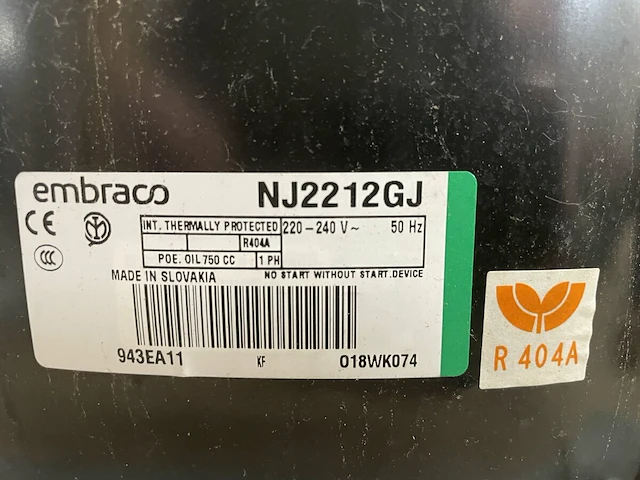 Embraco koelcompressor voor koelunit - afbeelding 2 van  6