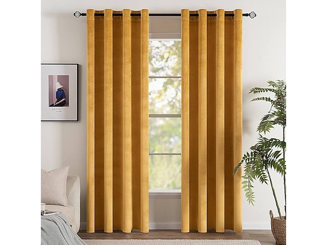 Emema verduisteringsgordijnen (oranje) - afbeelding 1 van  3