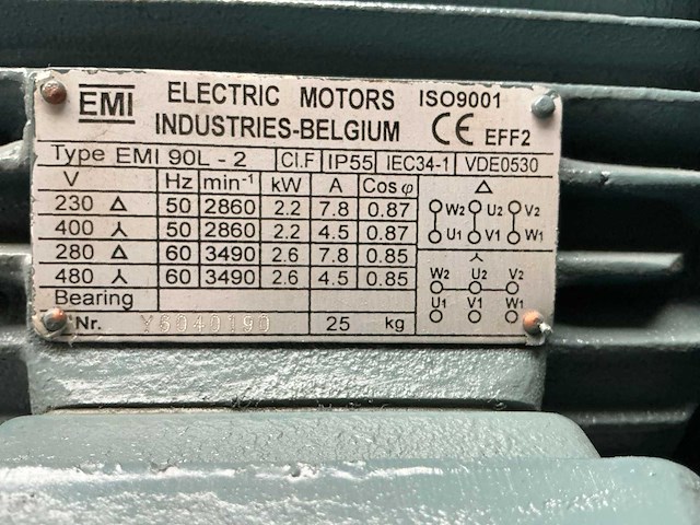 Emi emi 90l-2 elektromotor - afbeelding 4 van  4