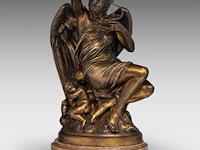 Émile andré boisseau (1842-1923), 'le crépuscule', patinated bronze on an onyx base, casted by thiebaut frères, paris the bronze: 42 cm. (16.53 in.), including the marble base: 46.5 cm. (18.30 in.) - afbeelding 3 van  10
