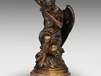 Émile andré boisseau (1842-1923), 'le crépuscule', patinated bronze on an onyx base, casted by thiebaut frères, paris the bronze: 42 cm. (16.53 in.), including the marble base: 46.5 cm. (18.30 in.) - afbeelding 4 van  10