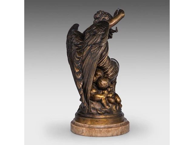 Émile andré boisseau (1842-1923), 'le crépuscule', patinated bronze on an onyx base, casted by thiebaut frères, paris the bronze: 42 cm. (16.53 in.), including the marble base: 46.5 cm. (18.30 in.) - afbeelding 6 van  10