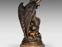 Émile andré boisseau (1842-1923), 'le crépuscule', patinated bronze on an onyx base, casted by thiebaut frères, paris the bronze: 42 cm. (16.53 in.), including the marble base: 46.5 cm. (18.30 in.) - afbeelding 6 van  10