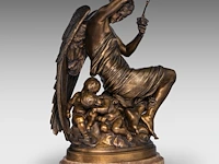 Émile andré boisseau (1842-1923), 'le crépuscule', patinated bronze on an onyx base, casted by thiebaut frères, paris the bronze: 42 cm. (16.53 in.), including the marble base: 46.5 cm. (18.30 in.) - afbeelding 7 van  10