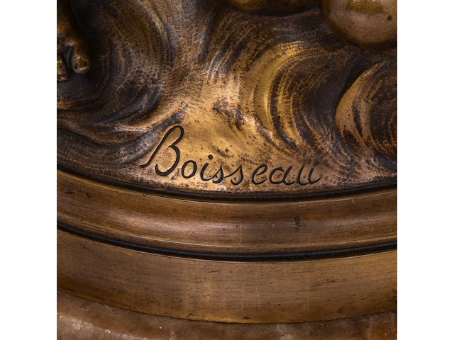 Émile andré boisseau (1842-1923), 'le crépuscule', patinated bronze on an onyx base, casted by thiebaut frères, paris the bronze: 42 cm. (16.53 in.), including the marble base: 46.5 cm. (18.30 in.) - afbeelding 8 van  10