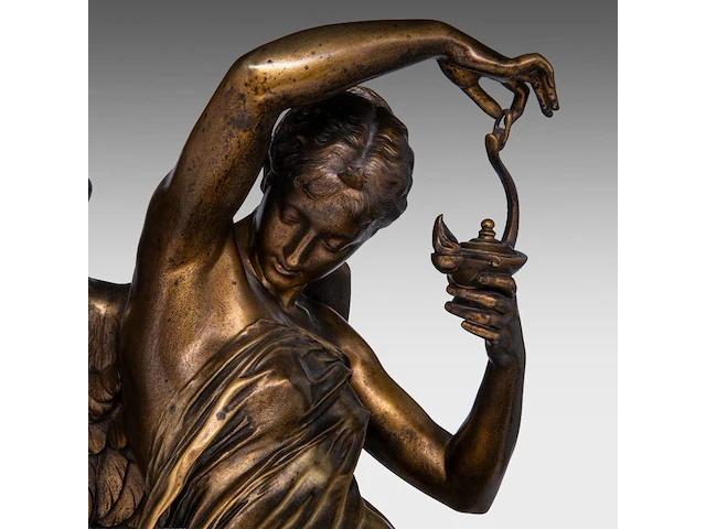 Émile andré boisseau (1842-1923), 'le crépuscule', patinated bronze on an onyx base, casted by thiebaut frères, paris the bronze: 42 cm. (16.53 in.), including the marble base: 46.5 cm. (18.30 in.) - afbeelding 10 van  10