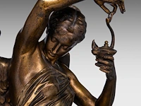 Émile andré boisseau (1842-1923), 'le crépuscule', patinated bronze on an onyx base, casted by thiebaut frères, paris the bronze: 42 cm. (16.53 in.), including the marble base: 46.5 cm. (18.30 in.) - afbeelding 10 van  10