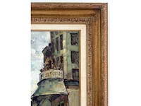 Émile baes - parijse straatscène - olie op doek - 70x60 cm - afbeelding 6 van  9