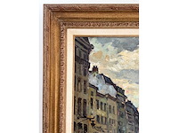 Émile baes - parijse straatscène - olie op doek - 70x60 cm - afbeelding 7 van  9