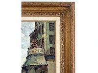 Émile baes - parijse straatscène - olie op doek - 70x60 cm - afbeelding 6 van  9