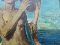 Emile baes (1879-1954) "jeune fille du maghreb" - afbeelding 3 van  11