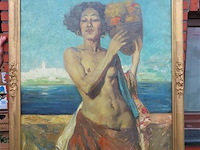 Emile baes (1879-1954) "jeune fille du maghreb"