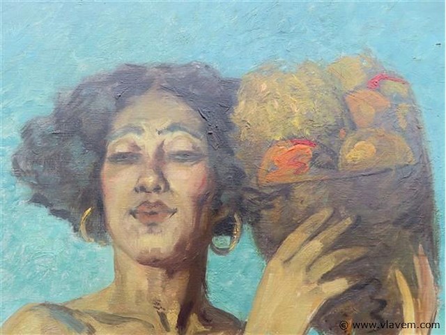 Emile baes (1879-1954) "jeune fille du maghreb" - afbeelding 4 van  11