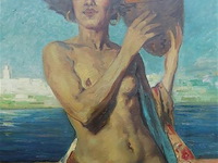 Emile baes (1879-1954) "jeune fille du maghreb" - afbeelding 10 van  11