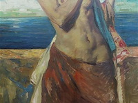 Emile baes (1879-1954) "jeune fille du maghreb" - afbeelding 11 van  11