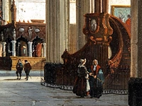 Emile de cauwer (1828-1873), interior of a church, 1853, oil on panel 27 x 23.5 cm. (10.63 x 9 1/4 in.), frame: 54 x 49 cm. (21.26 x 19.28 in.) - afbeelding 6 van  6
