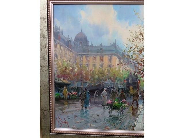Emilio payes carranza (1935) " bloemenmarkt" - afbeelding 3 van  7