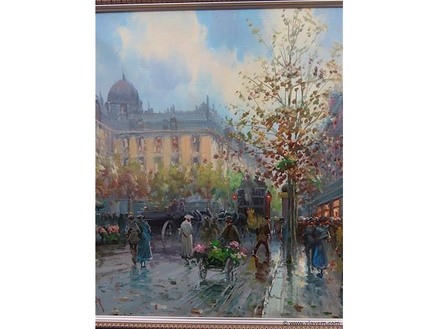 Emilio payes carranza (1935) " bloemenmarkt" - afbeelding 4 van  7