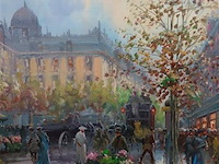 Emilio payes carranza (1935) " bloemenmarkt" - afbeelding 4 van  7