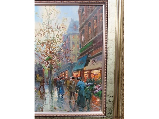 Emilio payes carranza (1935) " bloemenmarkt" - afbeelding 5 van  7