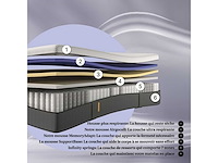 Emma hybrid ii plus matras | traagschuim & pocketspoelen 80x200 (x2) - afbeelding 6 van  11