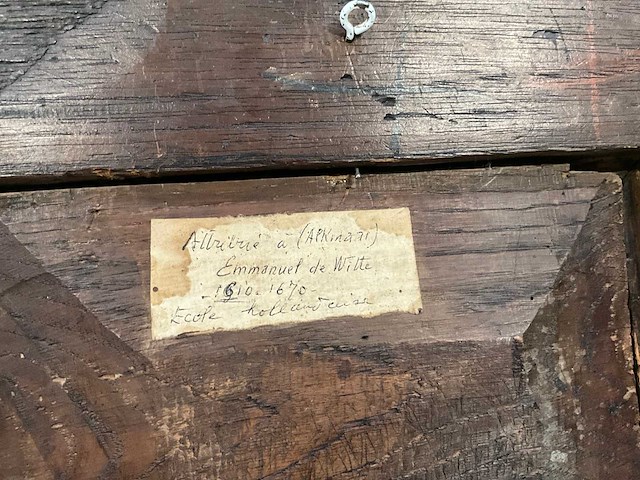 Emmanuel de witte antiek schilderij - afbeelding 6 van  6