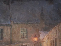 Emmanuel viérin (1869-1954), evening view of a beguinage, oil on canvas 70 x 80 cm. (27.55 x 31 1/2 in.), frame: 73 x 83 cm. (28.73 x 32.67 in.) - afbeelding 6 van  6