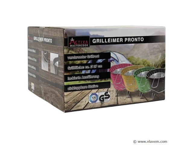 Emmer barbecue draagbaar - afbeelding 1 van  3